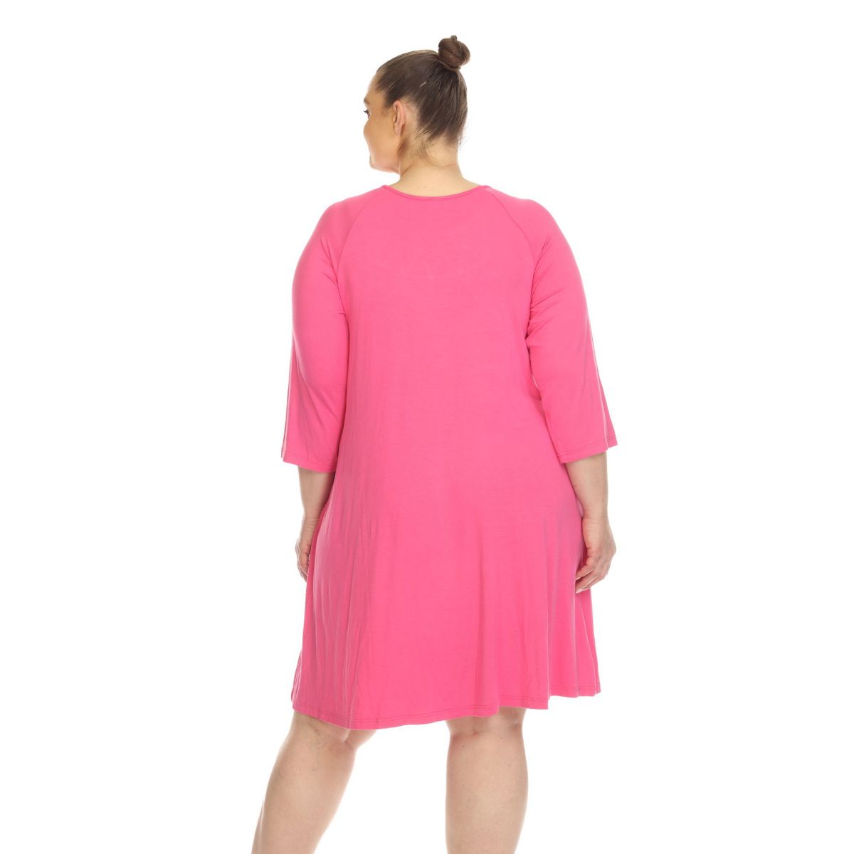 Plus Size Criss Cross Neckline Swing Dress