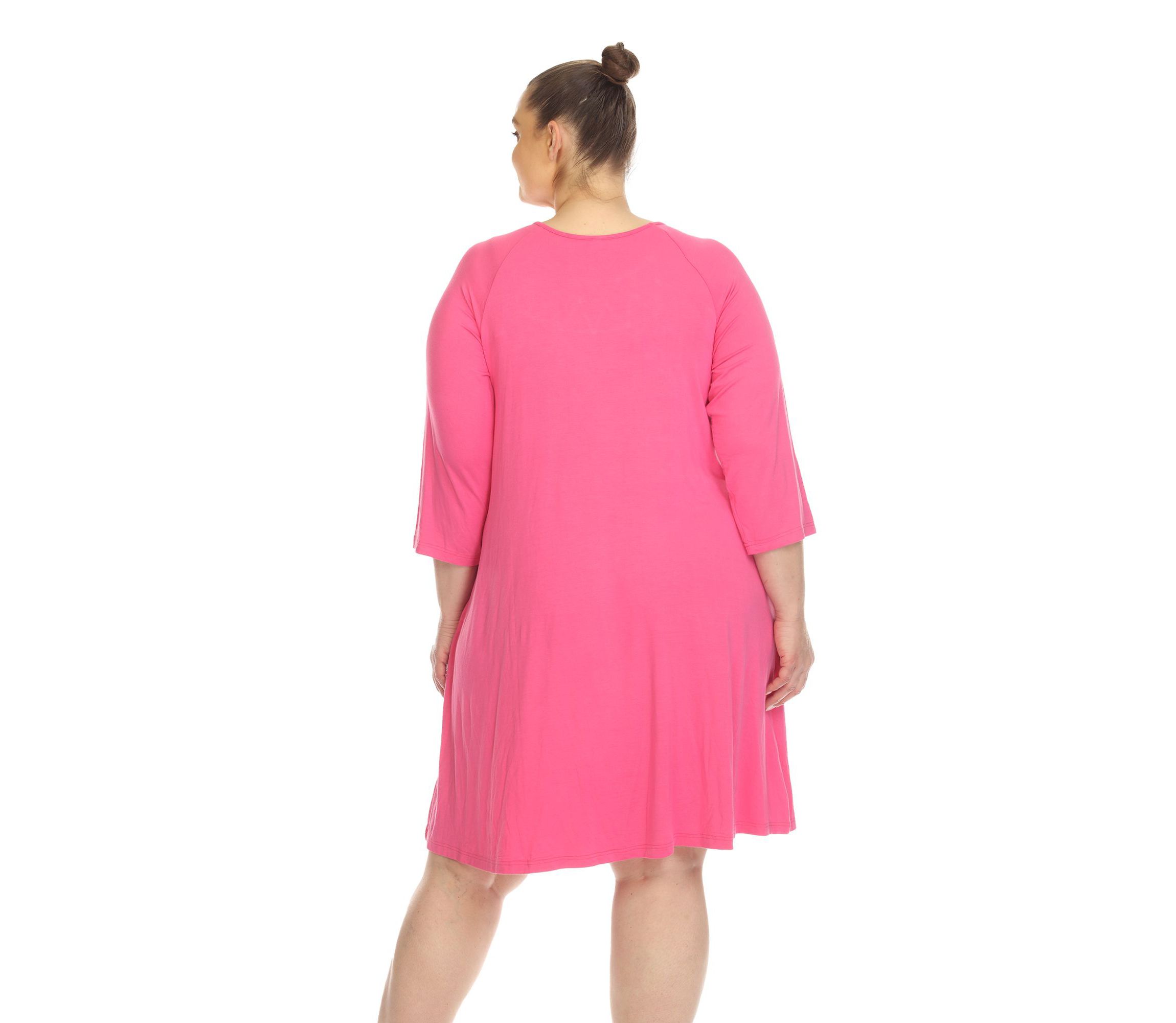 Plus Size Criss Cross Neckline Swing Dress