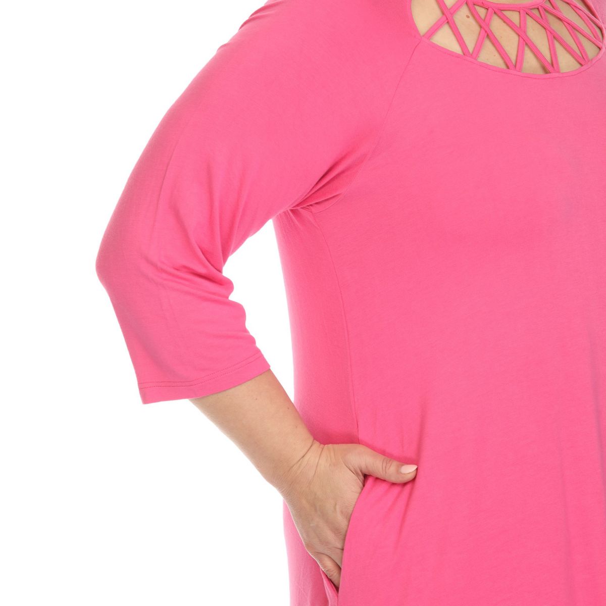 Plus Size Criss Cross Neckline Swing Dress