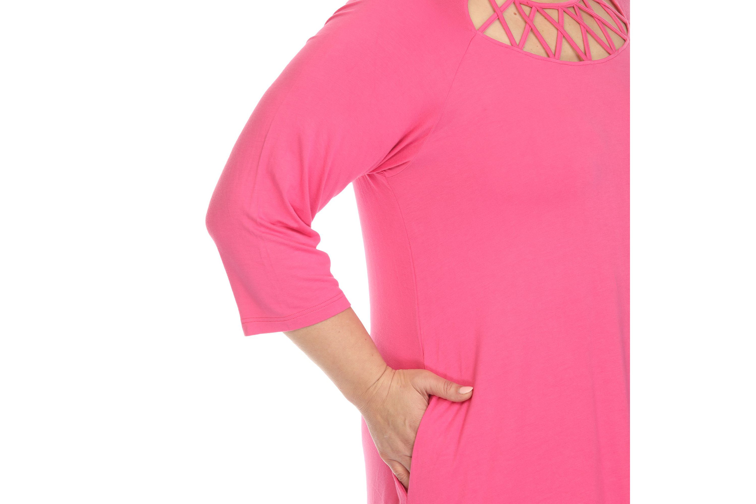 Plus Size Criss Cross Neckline Swing Dress