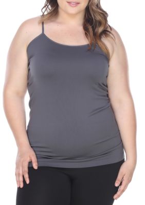 White Mark Women's Plus Size Tank Top, Grey