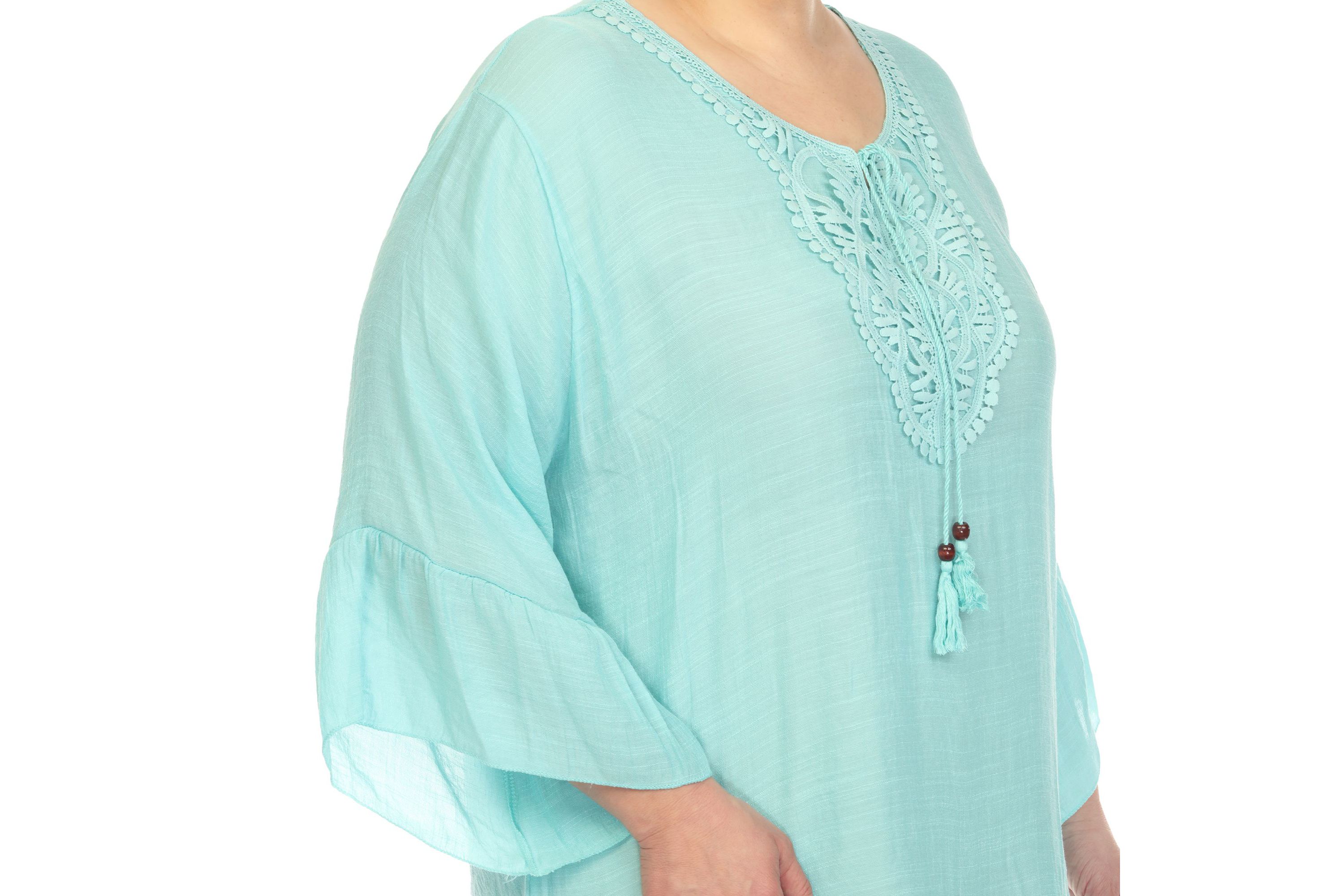PS Sheer Embroidered Knee Length Cover Up Dress