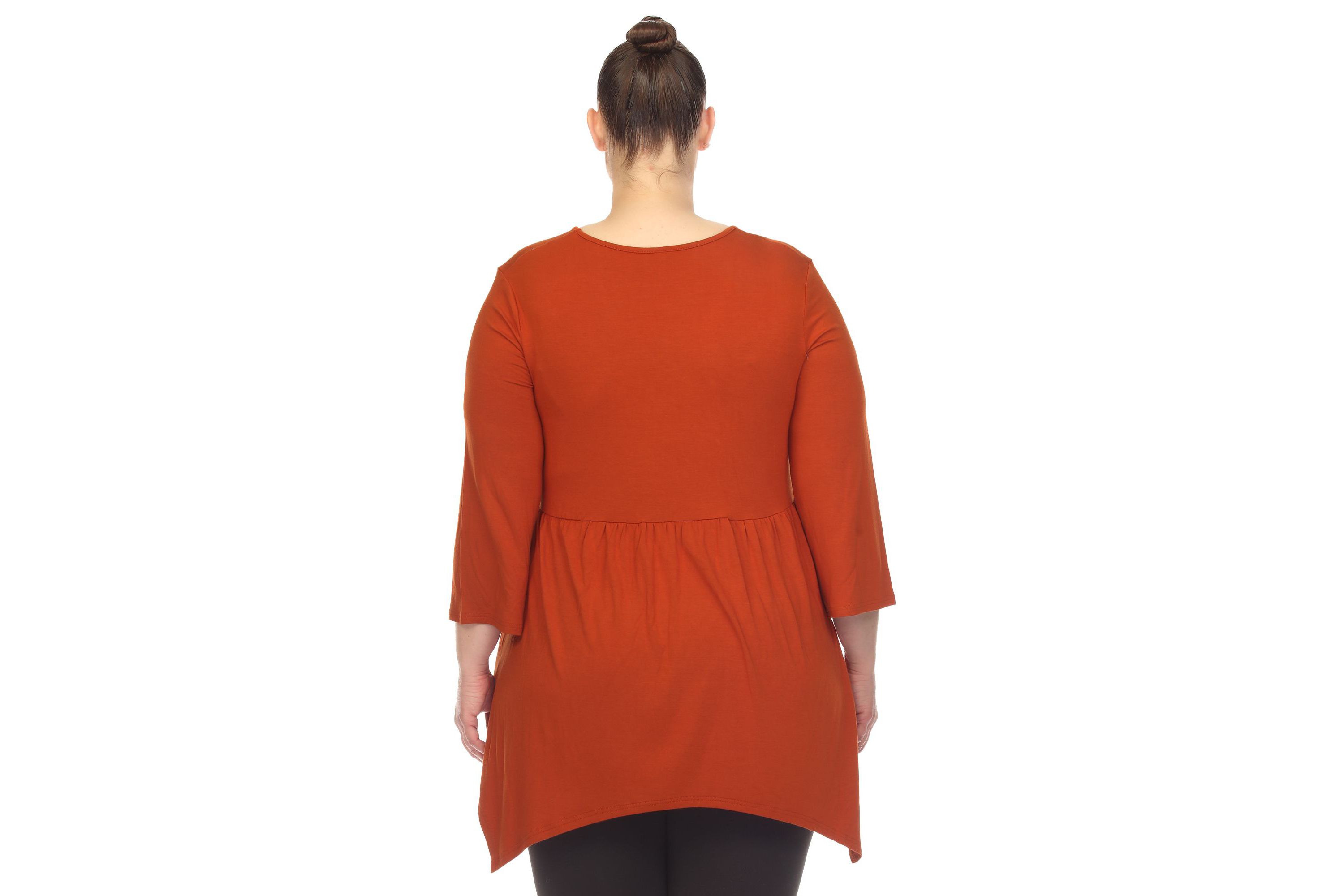 Plus Size Empire Cut V-Neck Tunic Top