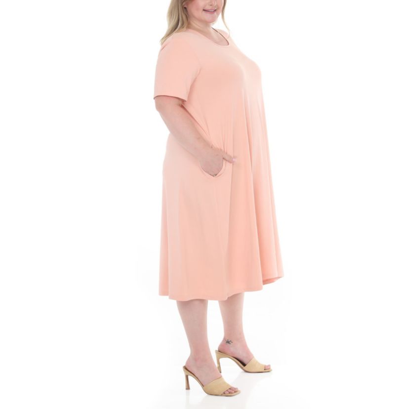 midi swing dress plus size Unique Vintage Plus Size Black Flutter Sleeve Swing Dress