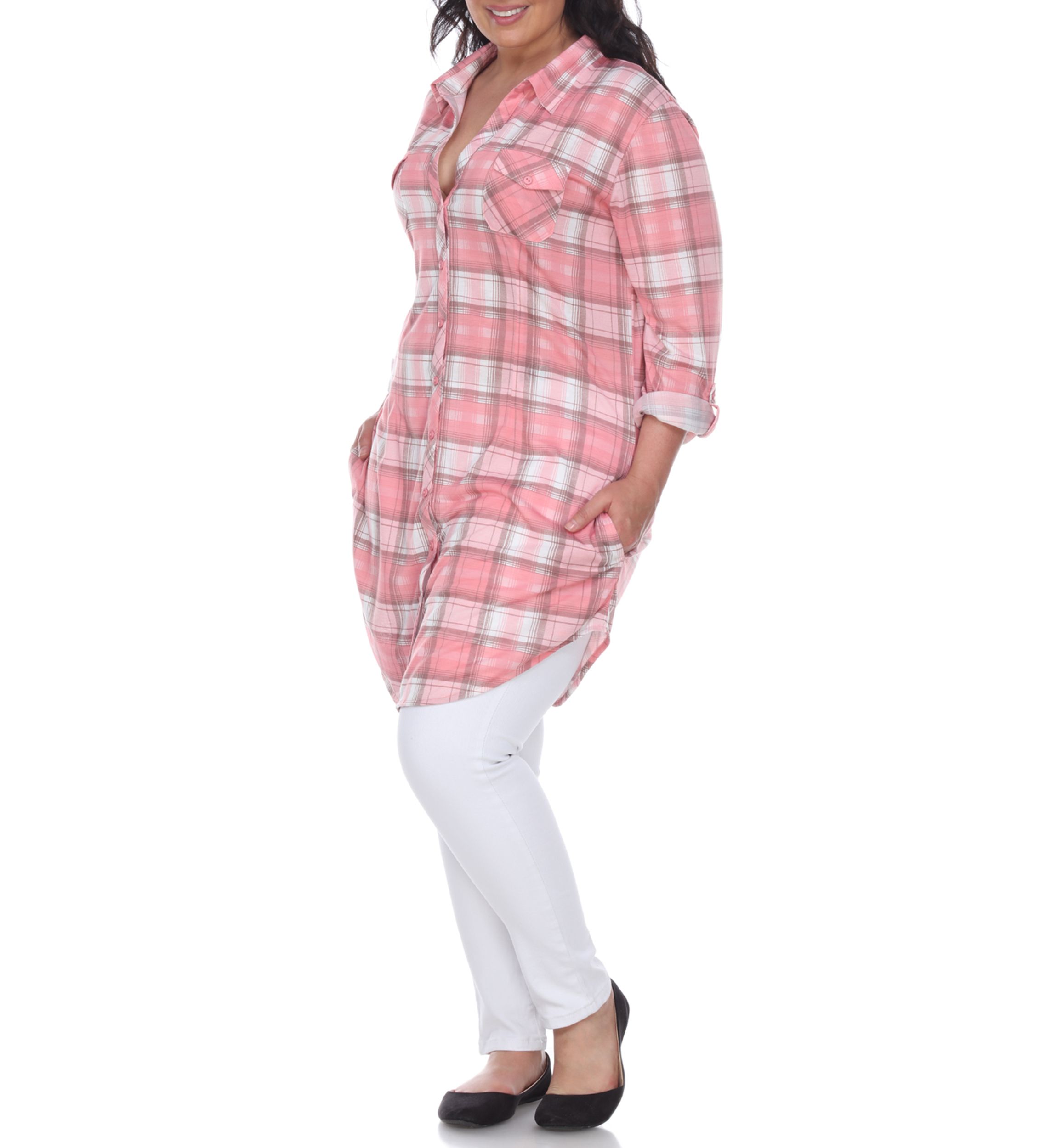Plus Size Piper Stretchy Plaid Tunic