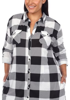 Plus Plaid Tunic Shirt