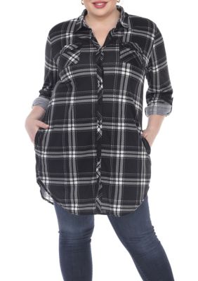 Plus Plaid Tunic Top