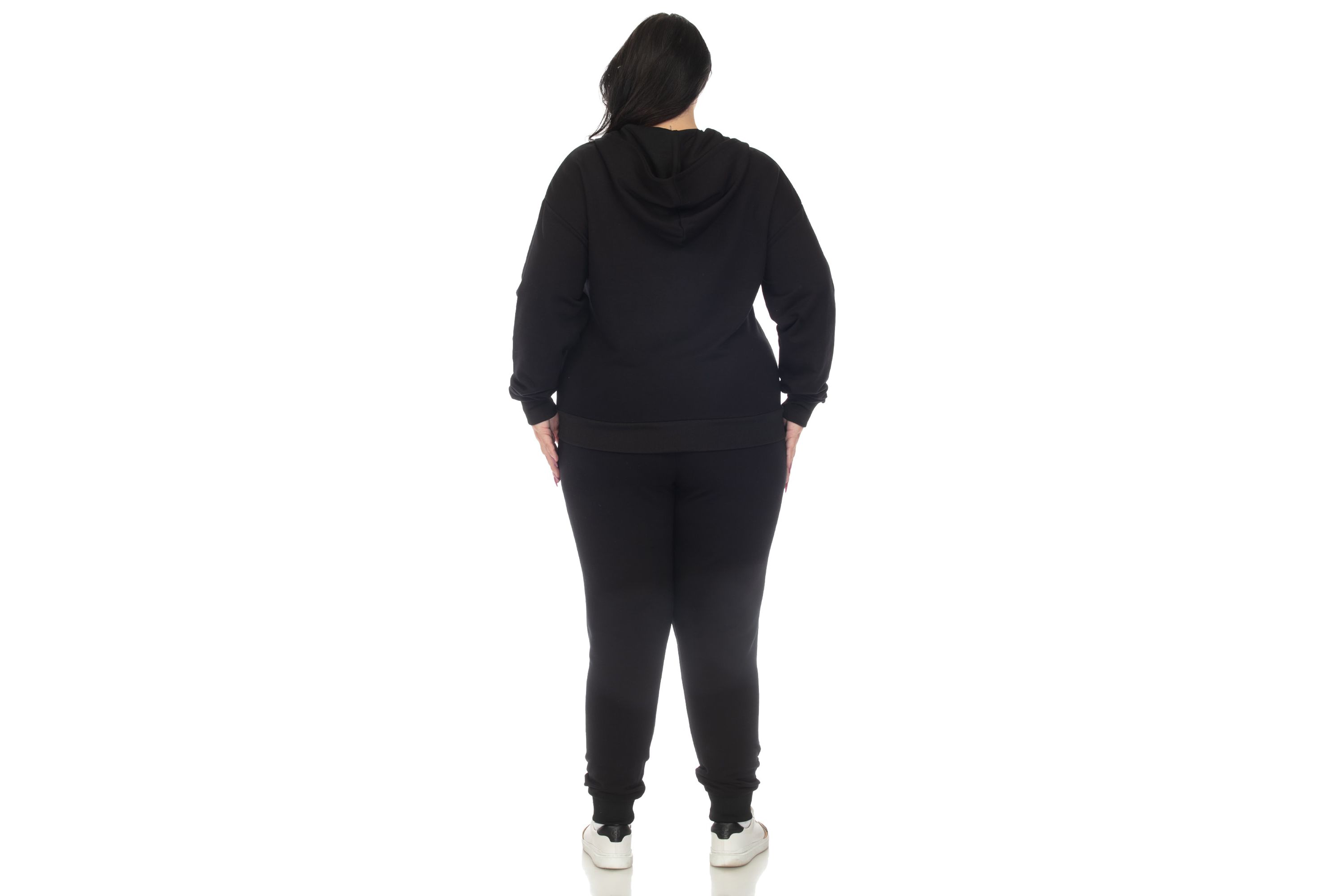 Plus Size Fleece Lined Tracksuit Set