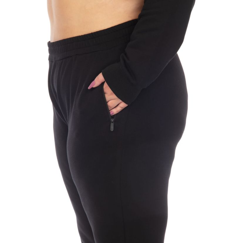 Plus Size Fleece Lined Tracksuit Set