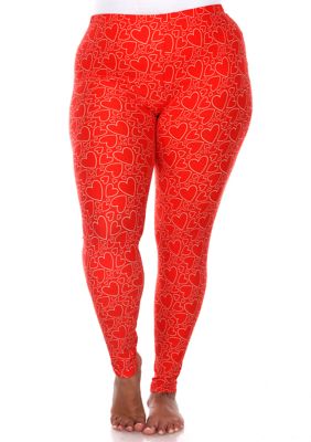 White Mark Women's Plus Size Printed Leggings