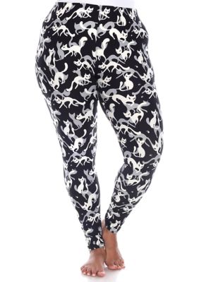 White Mark Women's Plus Size Printed Leggings