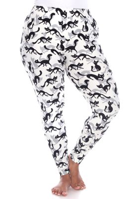 White Mark Women's Plus Size Printed Leggings