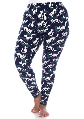 White Mark Women's Plus Size Printed Leggings