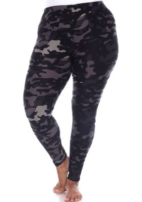 White Mark Women's Plus Size Printed Leggings