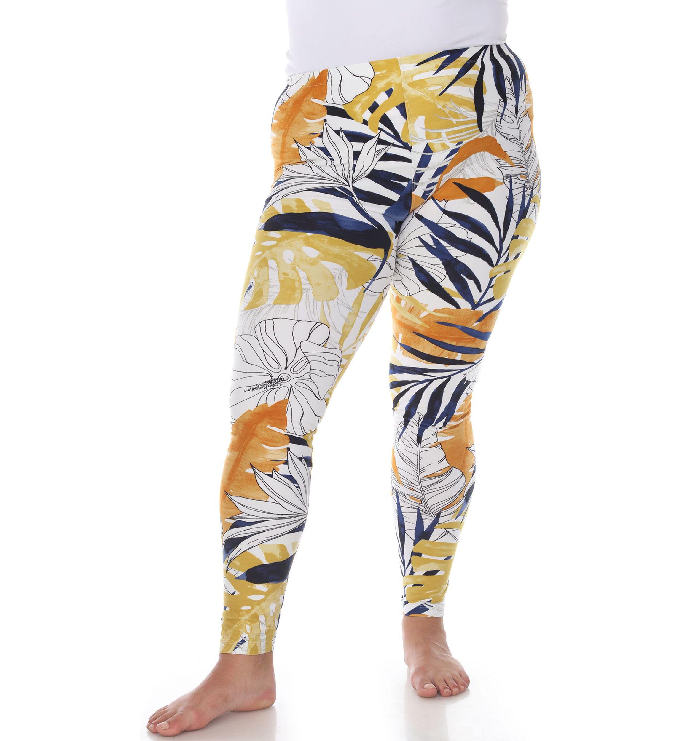 Plus Size Super Soft Tropical Printed Leggings