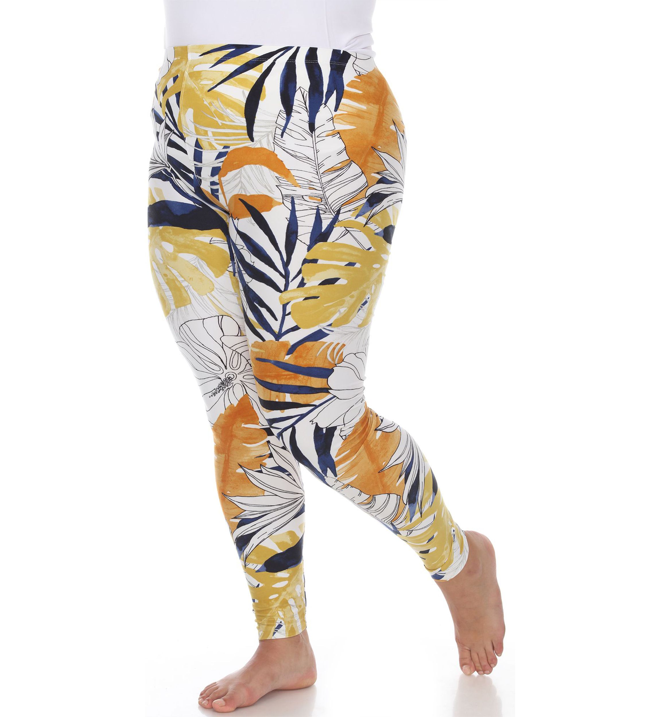 Plus Size Super Soft Tropical Printed Leggings