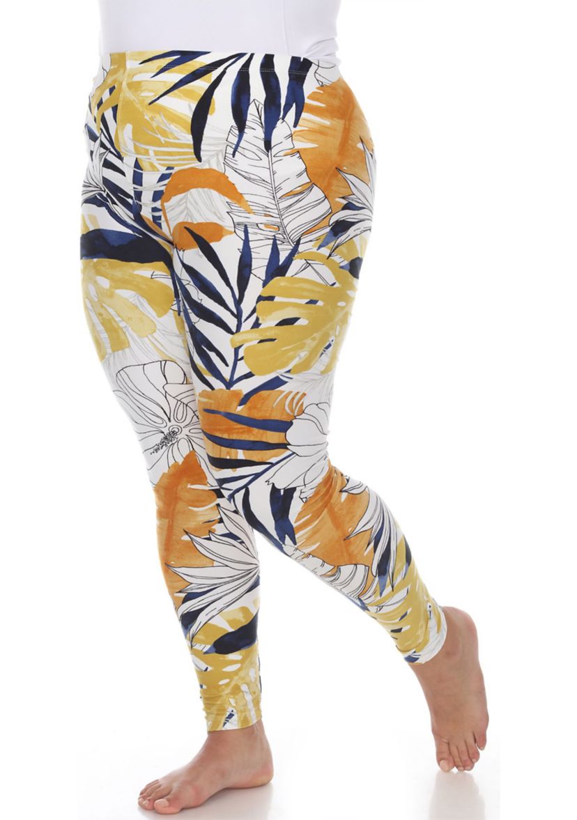 Plus Size Super Soft Tropical Printed Leggings