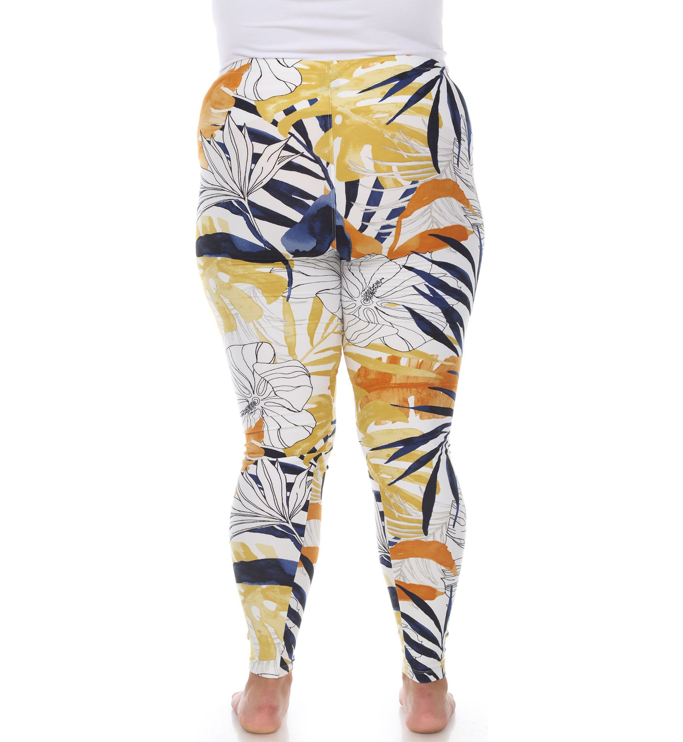 Plus Size Super Soft Tropical Printed Leggings