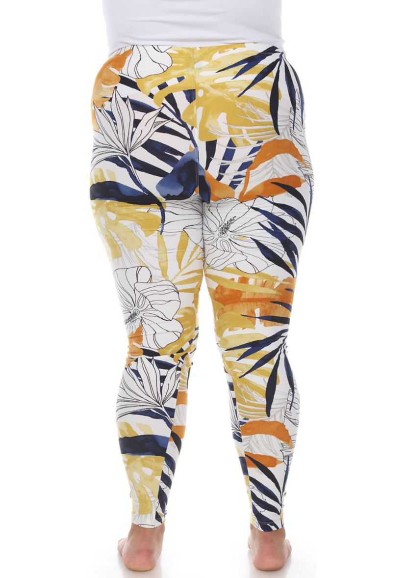 Plus Size Super Soft Tropical Printed Leggings