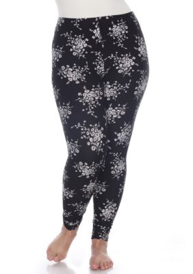 White Mark Women's Plus Size Printed Leggings