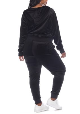 Plus 2 Piece Velour Tracksuit Set