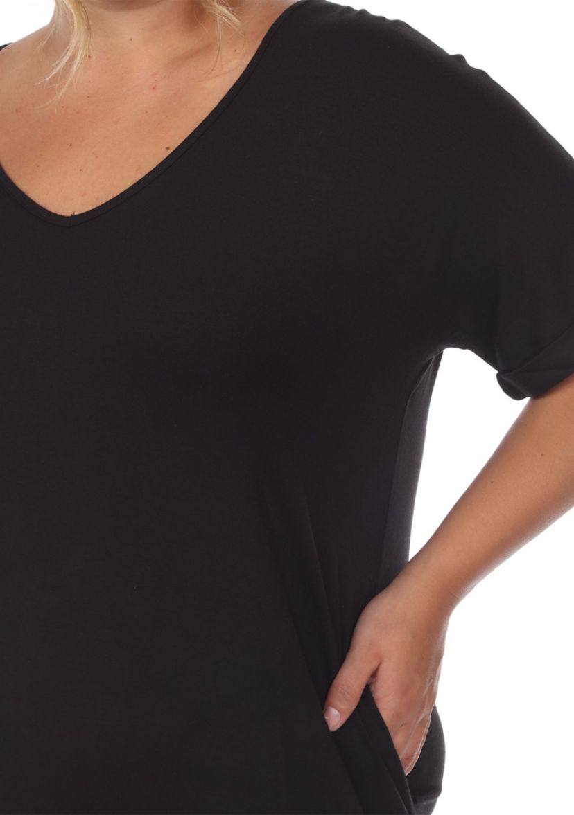 Plus Size Short Sleeve V-neck Maxi Dress