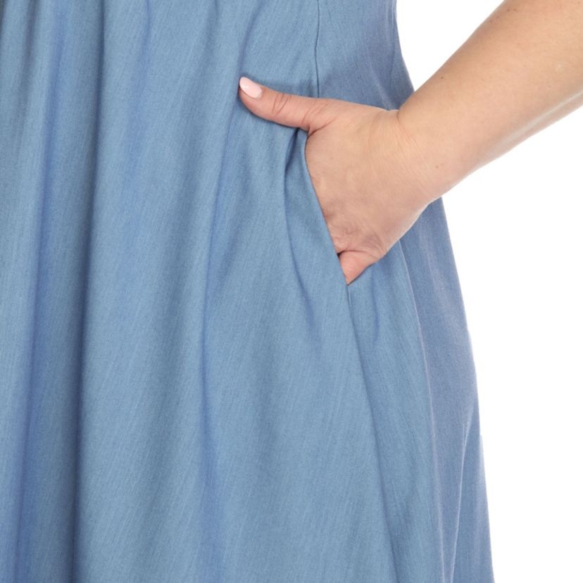 Plus Size Ruffle Sleeve Knee-Length Dress