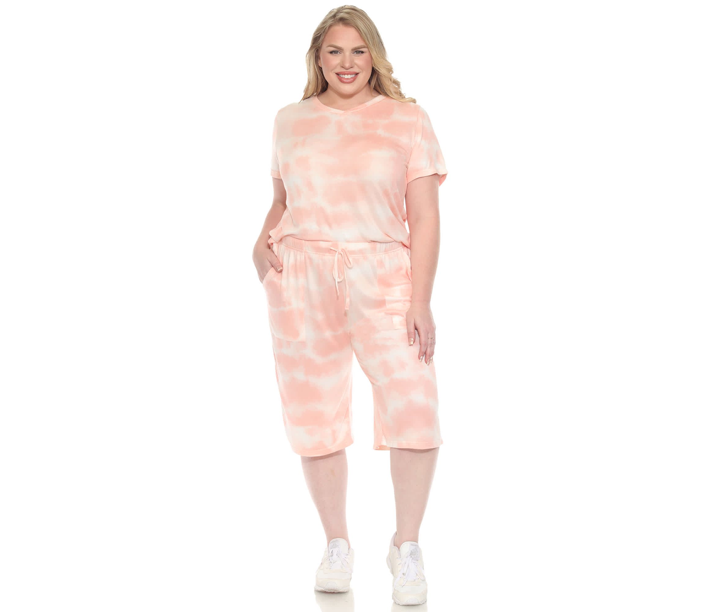 Plus Size Soft Capri Pajama Lounge Set