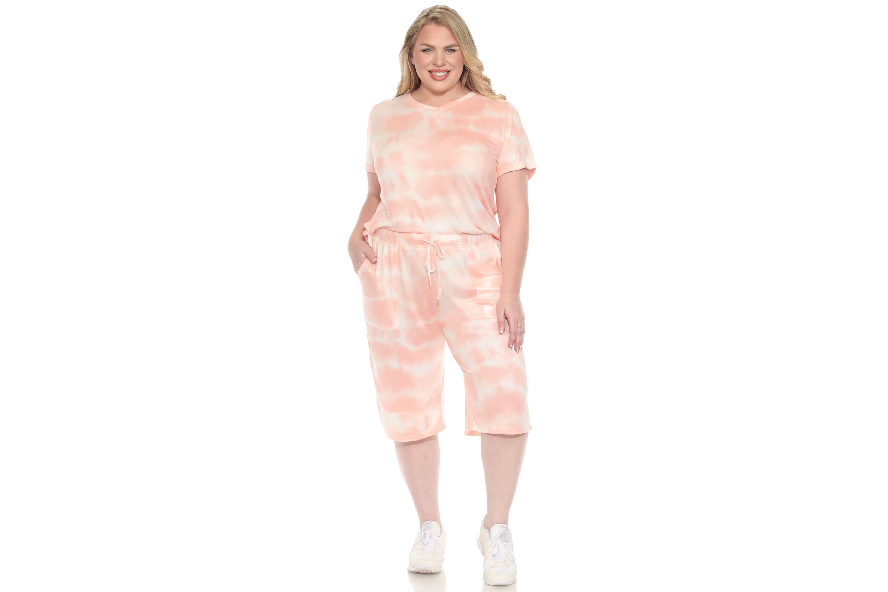 Plus Size Soft Capri Pajama Lounge Set