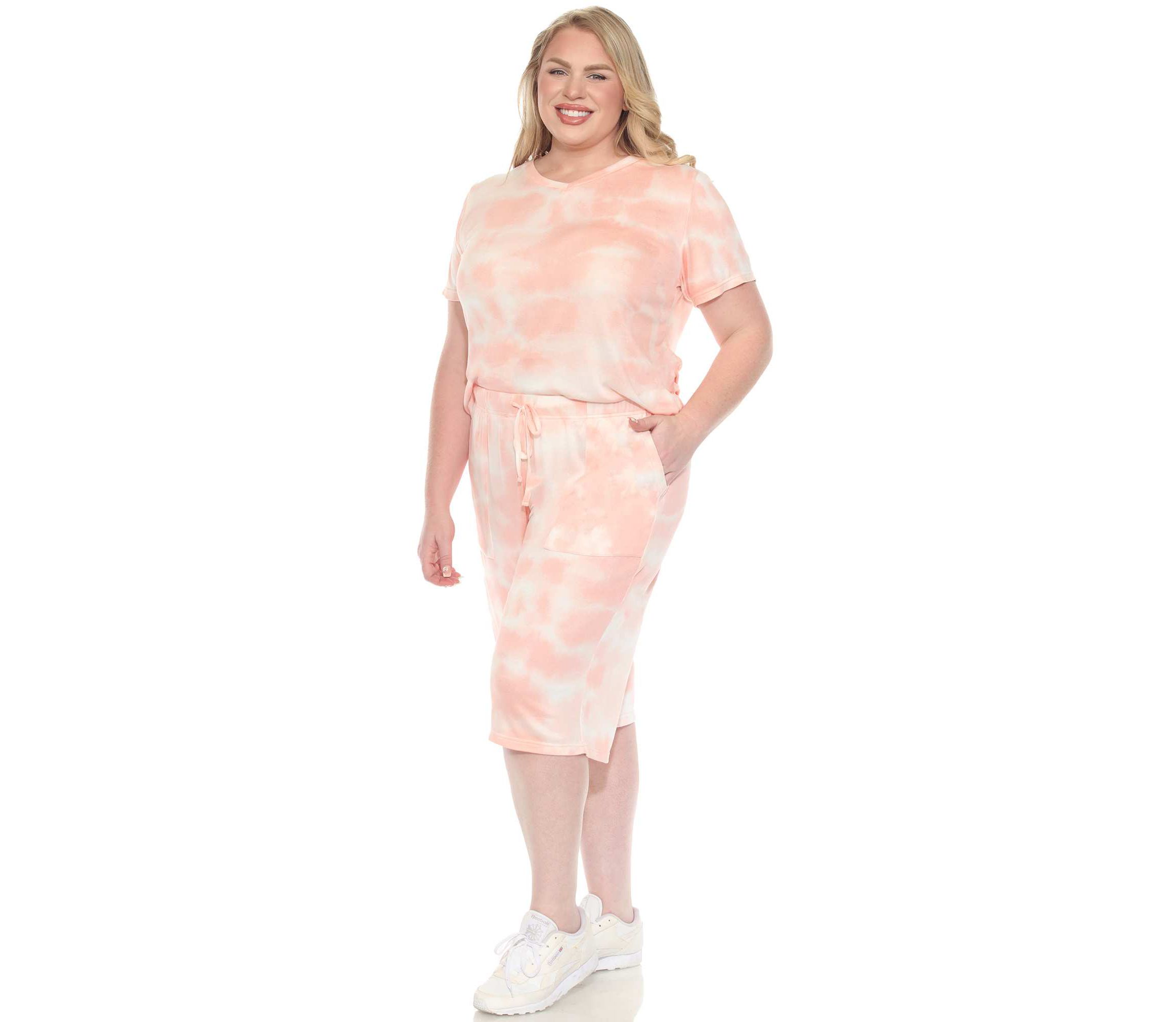 Plus Size Soft Capri Pajama Lounge Set