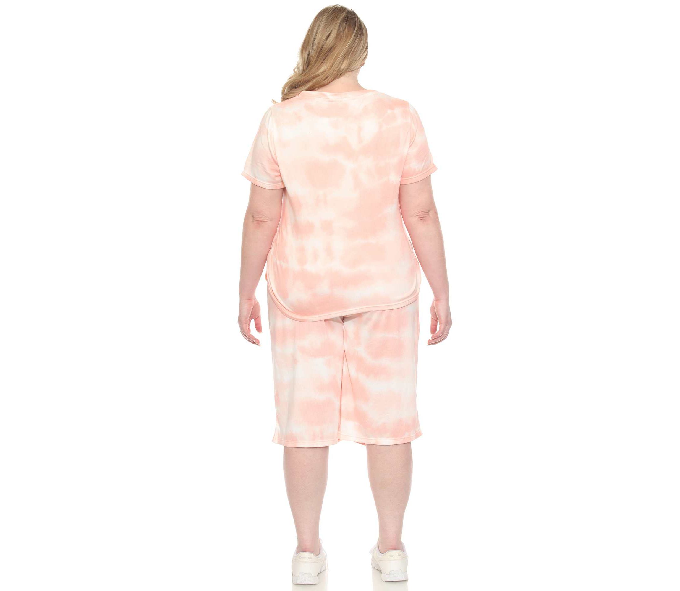 Plus Size Soft Capri Pajama Lounge Set