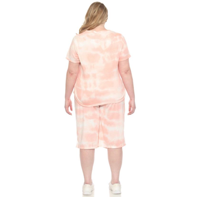Plus Size Soft Capri Pajama Lounge Set