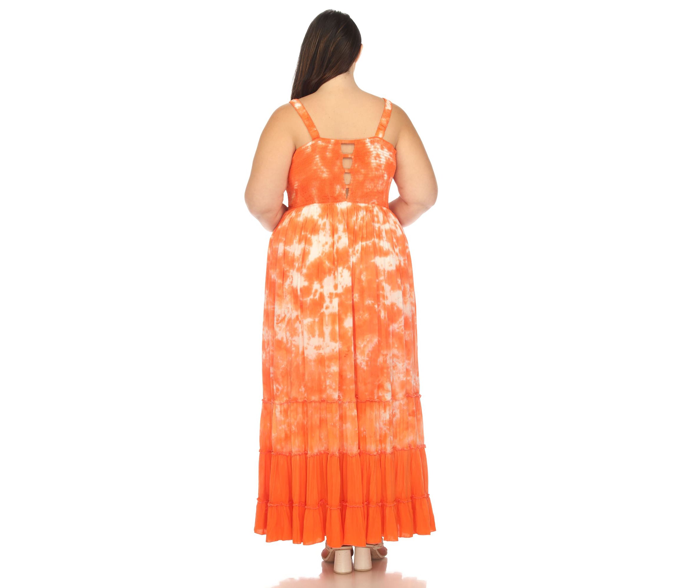 Plus Size Smocked Ruffle Maxi Dress