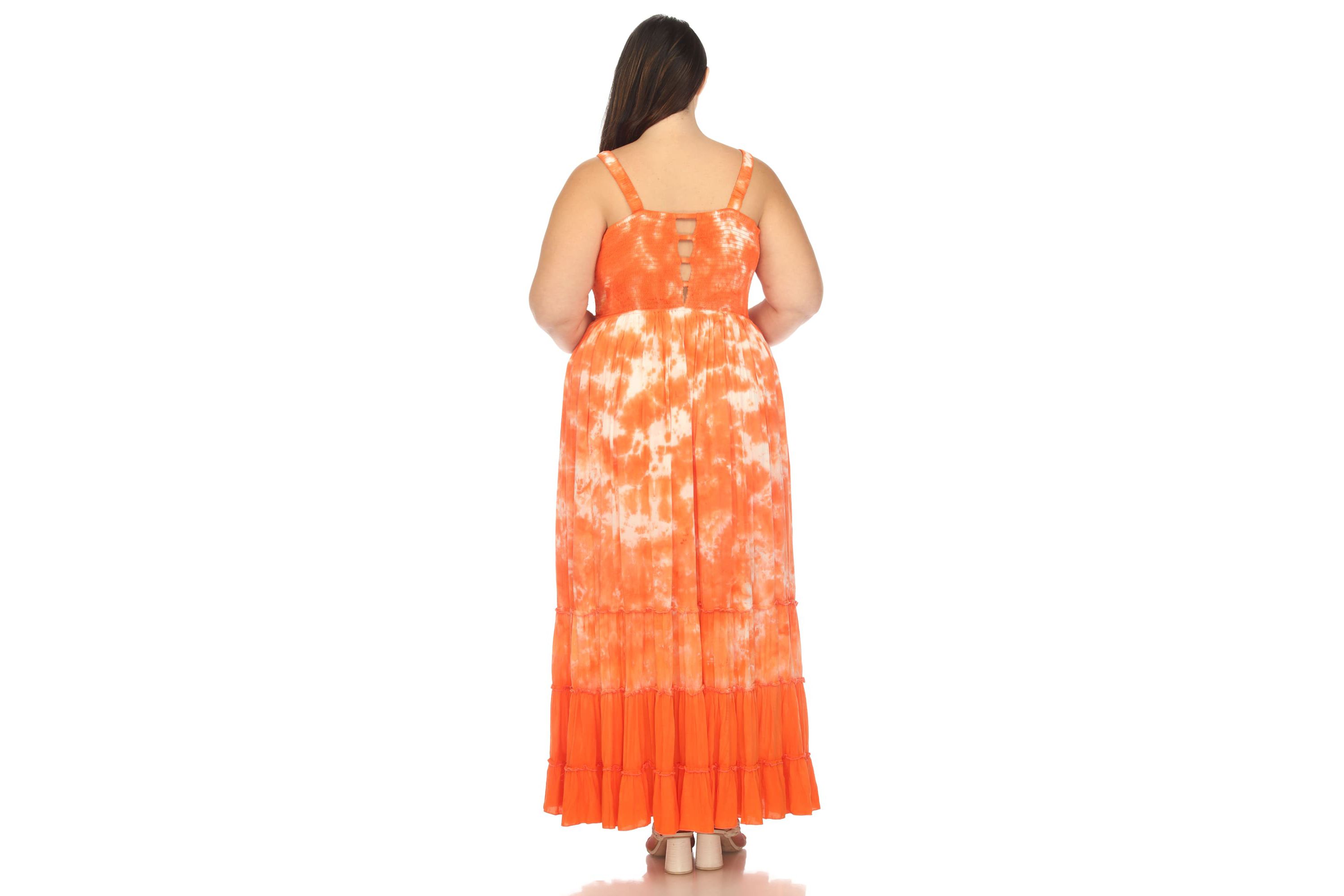 Plus Size Smocked Ruffle Maxi Dress