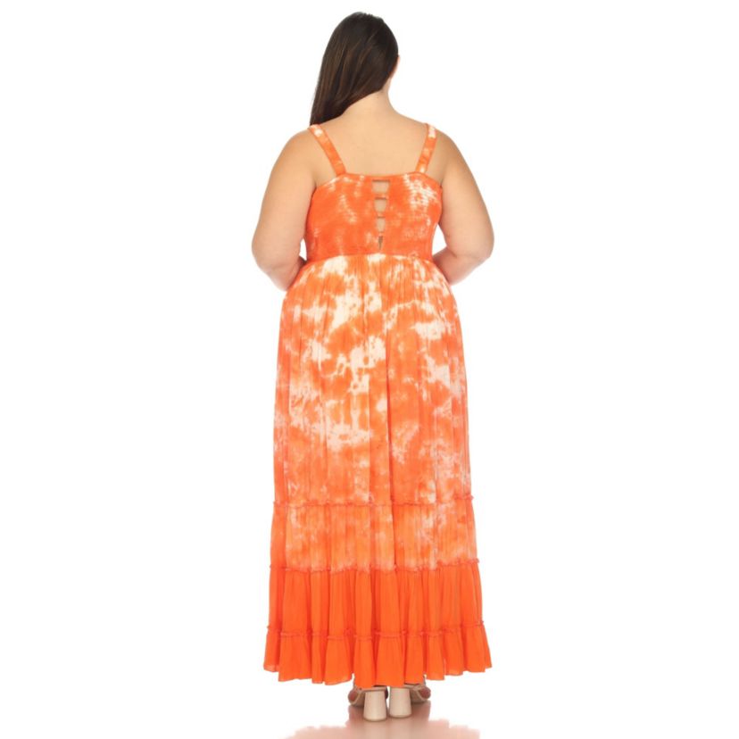Plus Size Smocked Ruffle Maxi Dress
