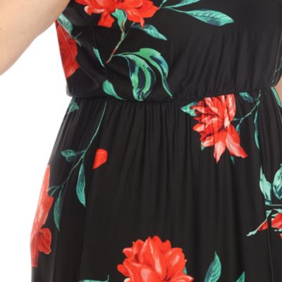 Plus Floral Strap Maxi Dress