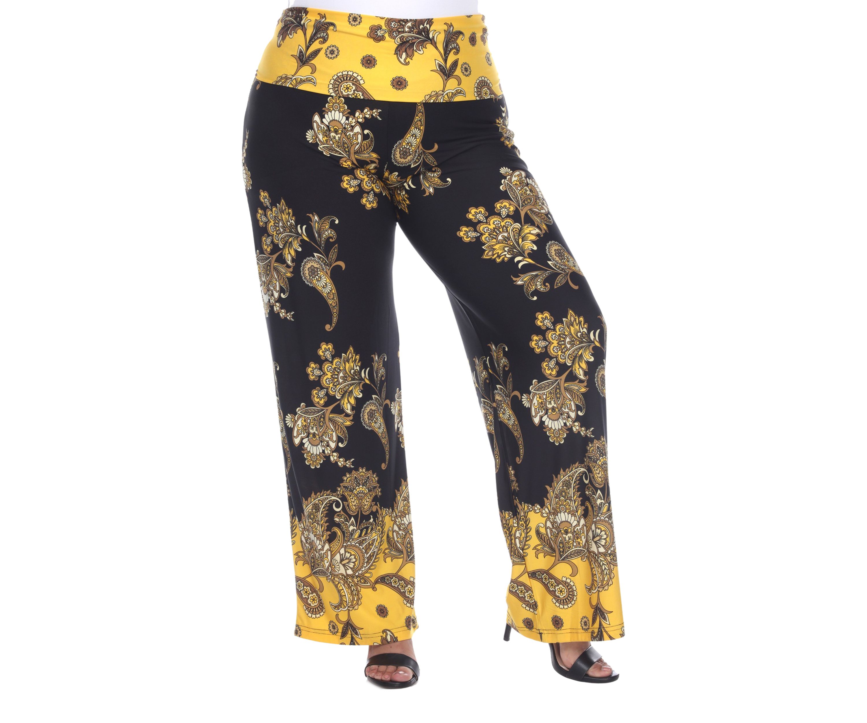 Plus Size Floral Paisley Printed Palazzo Pants