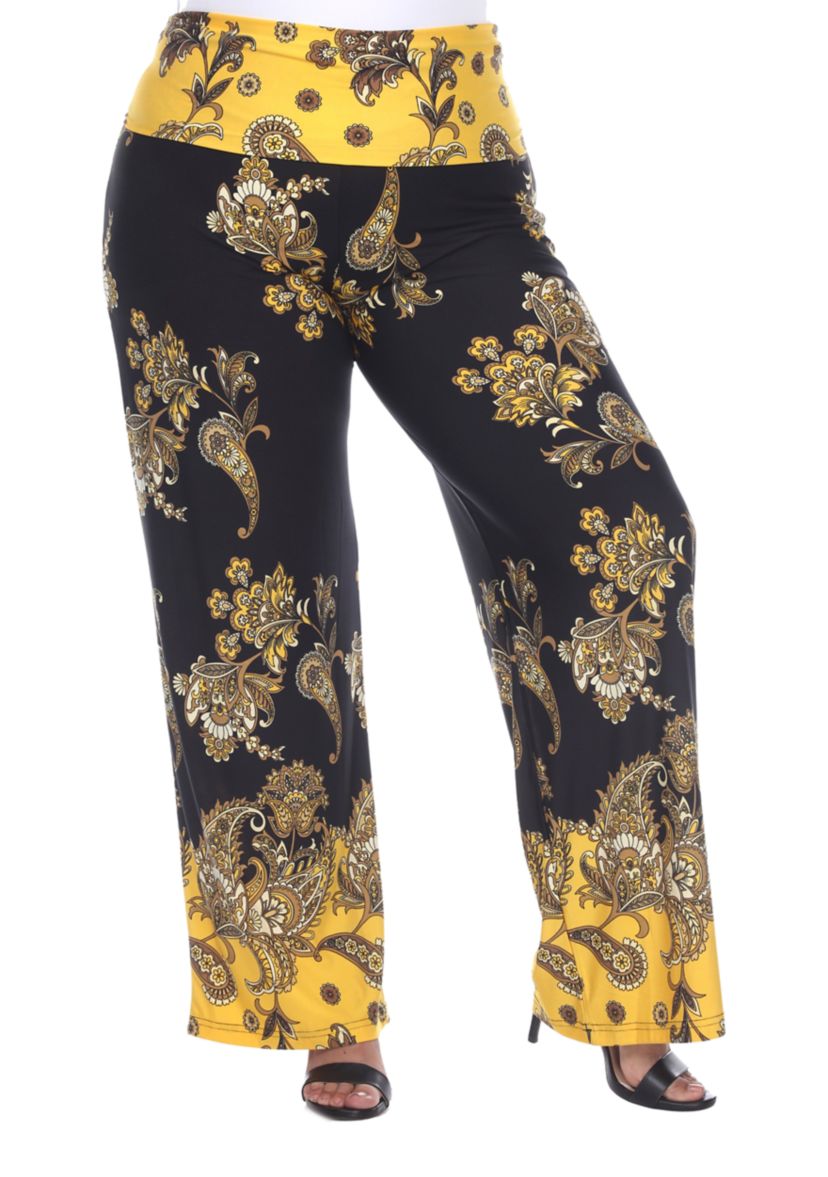 Plus Size Floral Paisley Printed Palazzo Pants