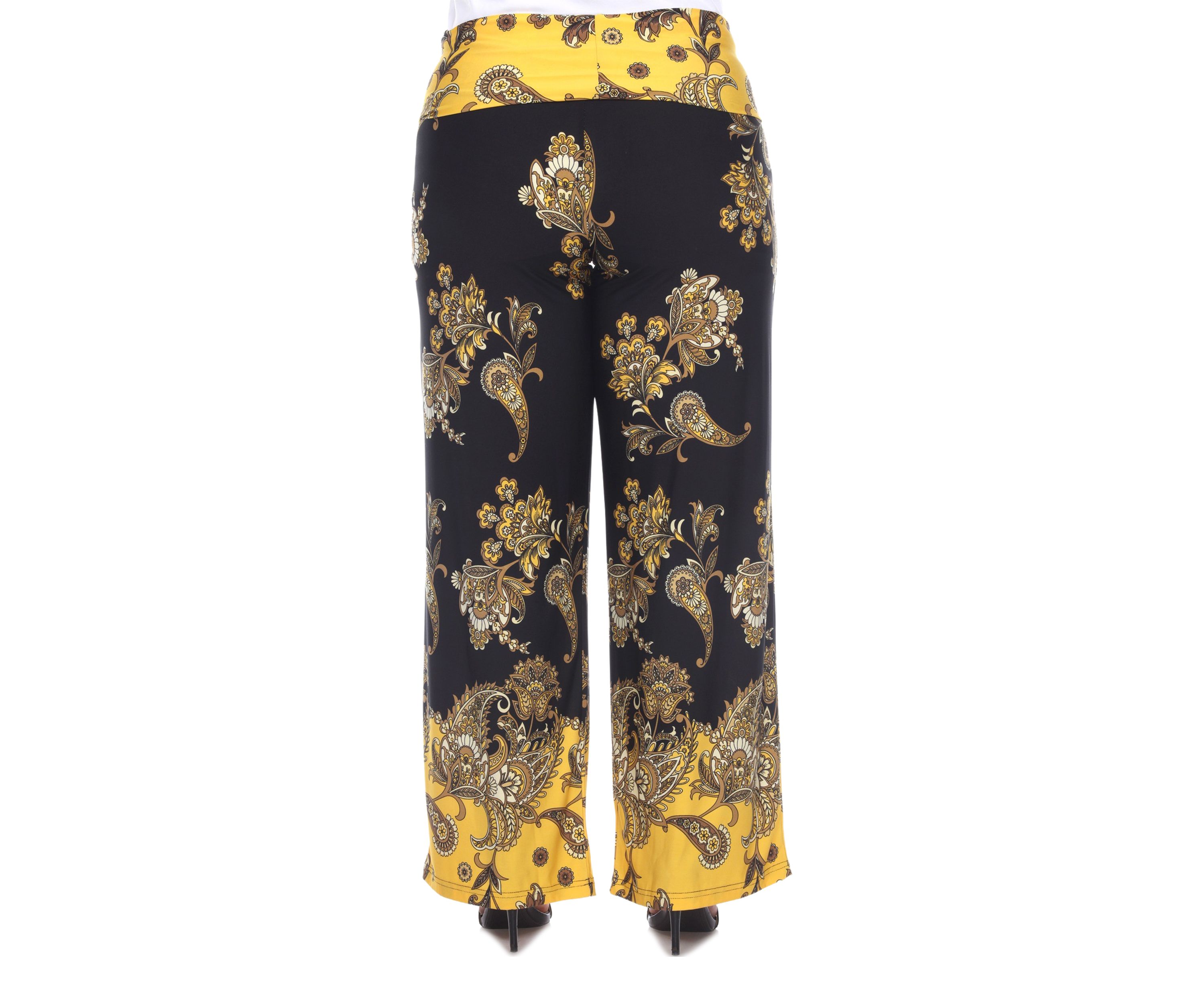 Plus Size Floral Paisley Printed Palazzo Pants