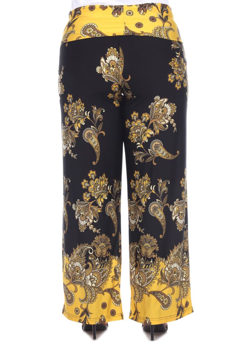Plus Size Floral Paisley Printed Palazzo Pants