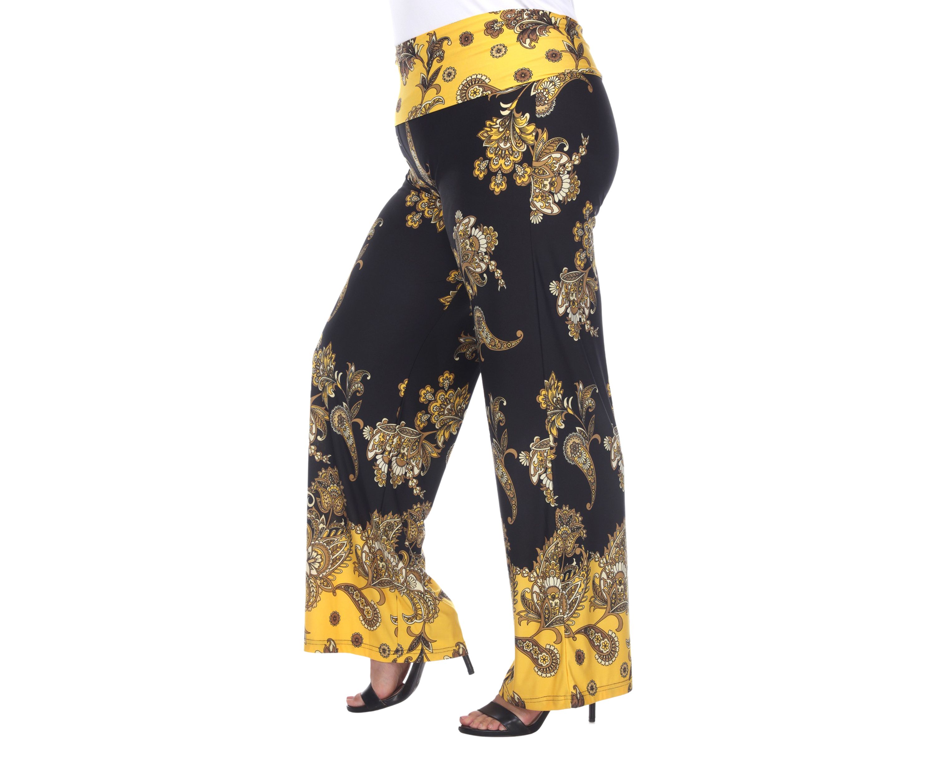 Plus Size Floral Paisley Printed Palazzo Pants
