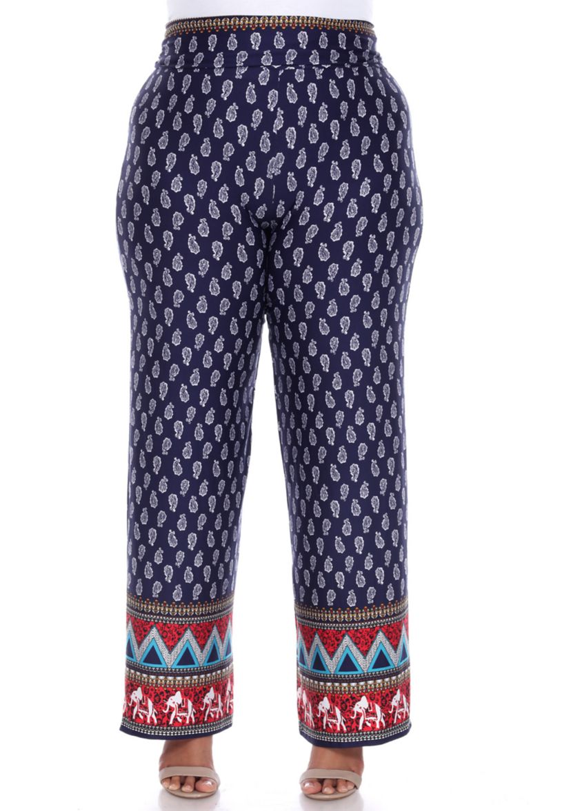 Plus Size Printed Palazzo Pants