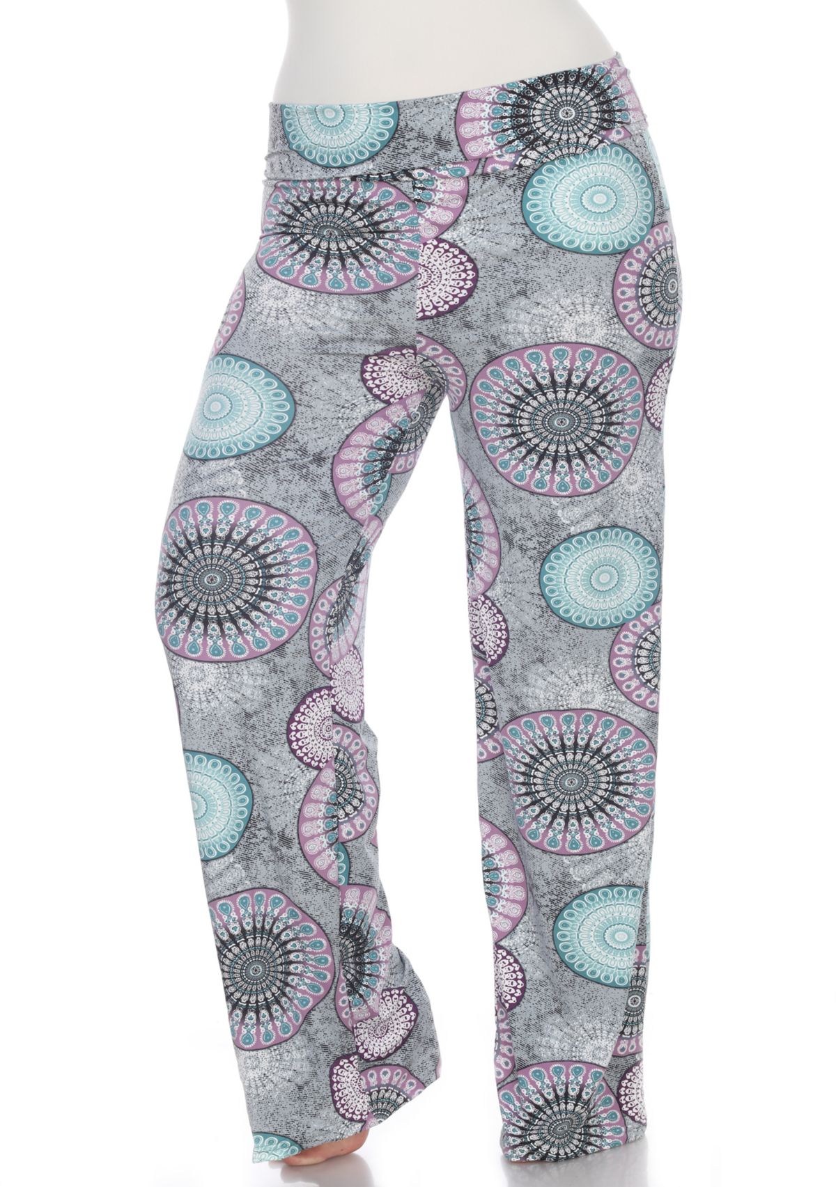Plus Size Circle Print Palazzo Pants