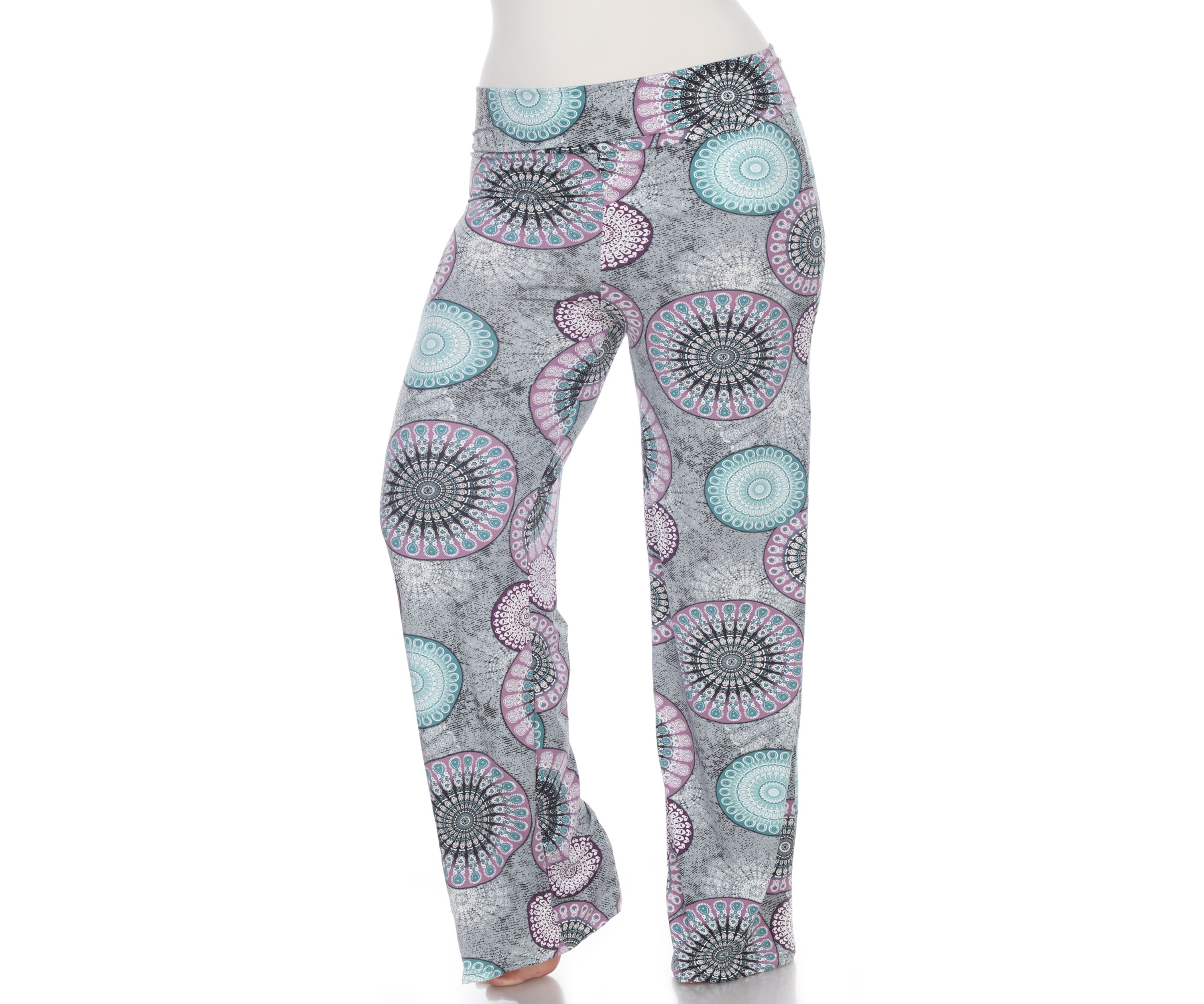 Plus Size Circle Print Palazzo Pants