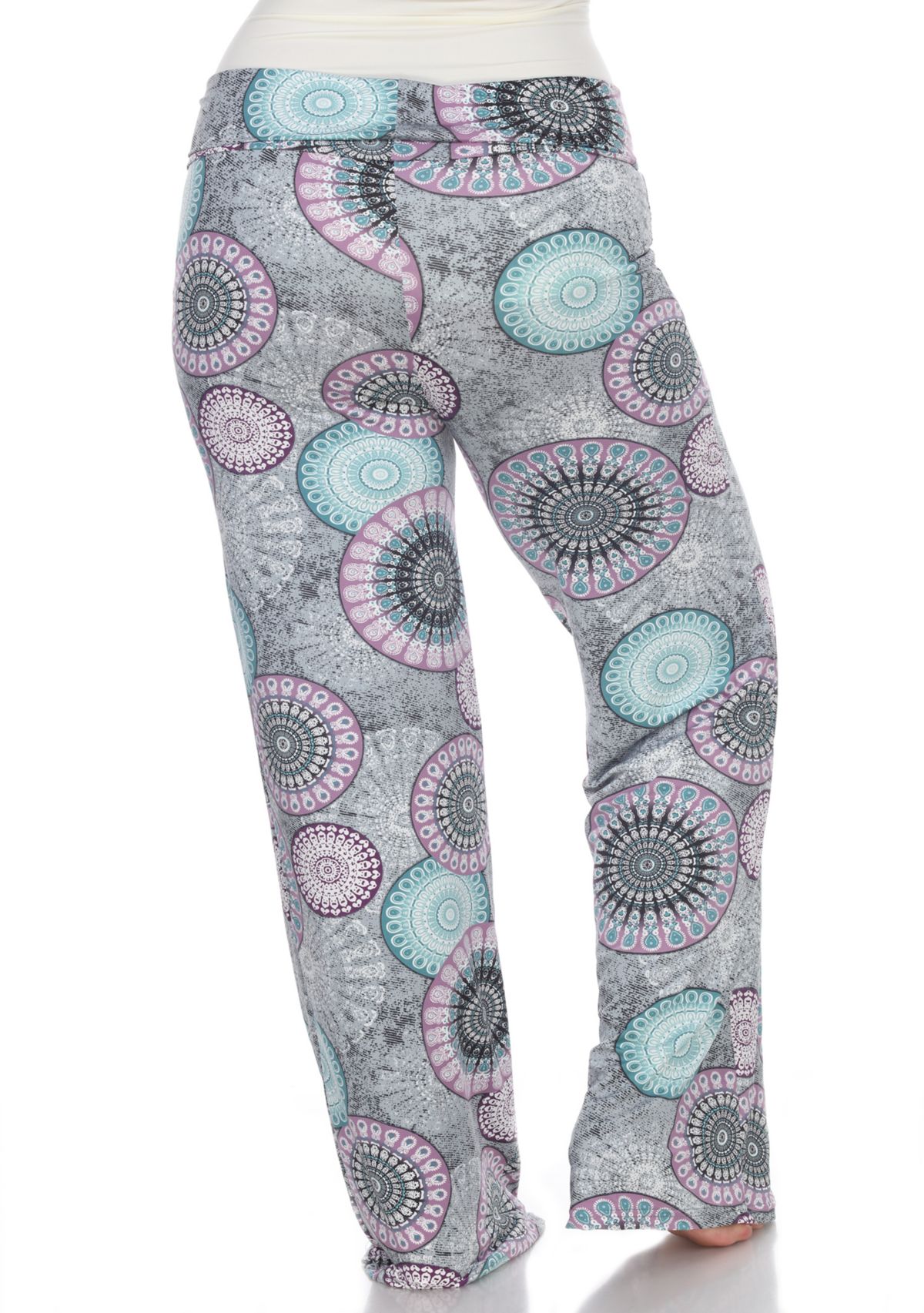 Plus Size Circle Print Palazzo Pants