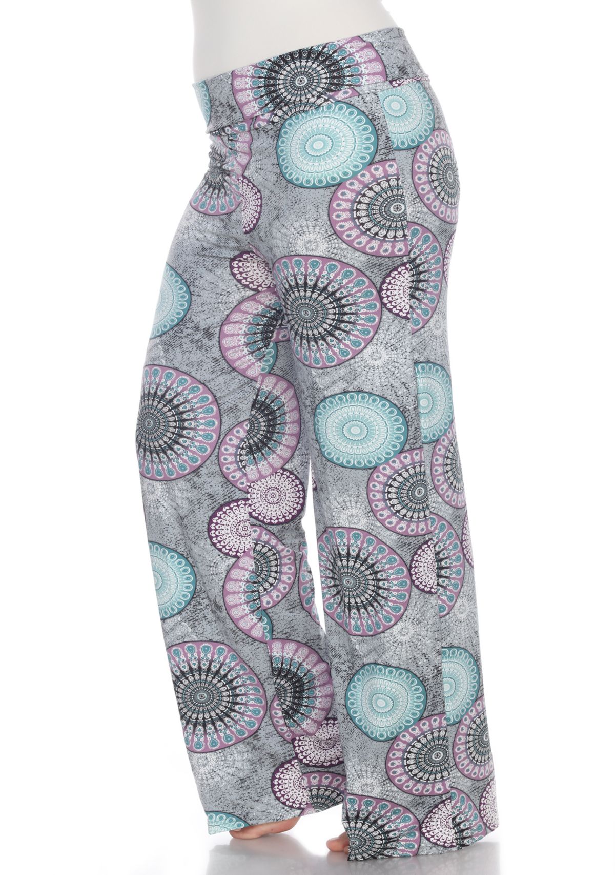 Plus Size Circle Print Palazzo Pants