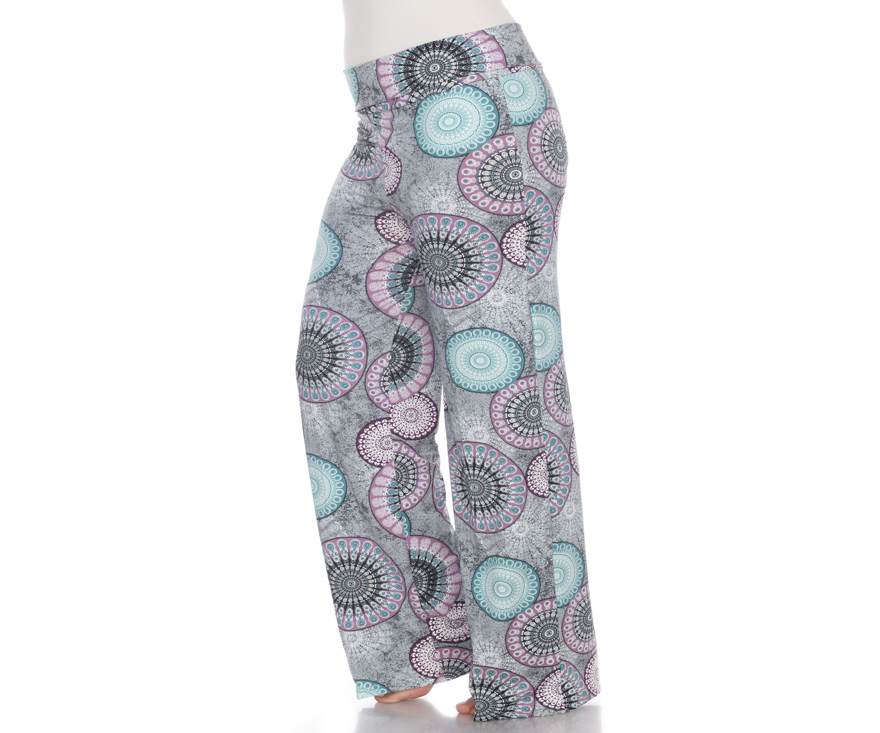 Plus Size Circle Print Palazzo Pants