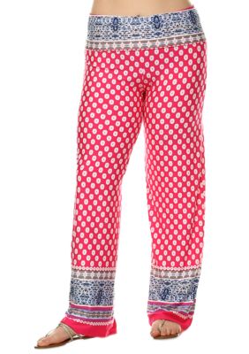 White Mark Women's Plus Size Fashion Palazzo Pants, 3X