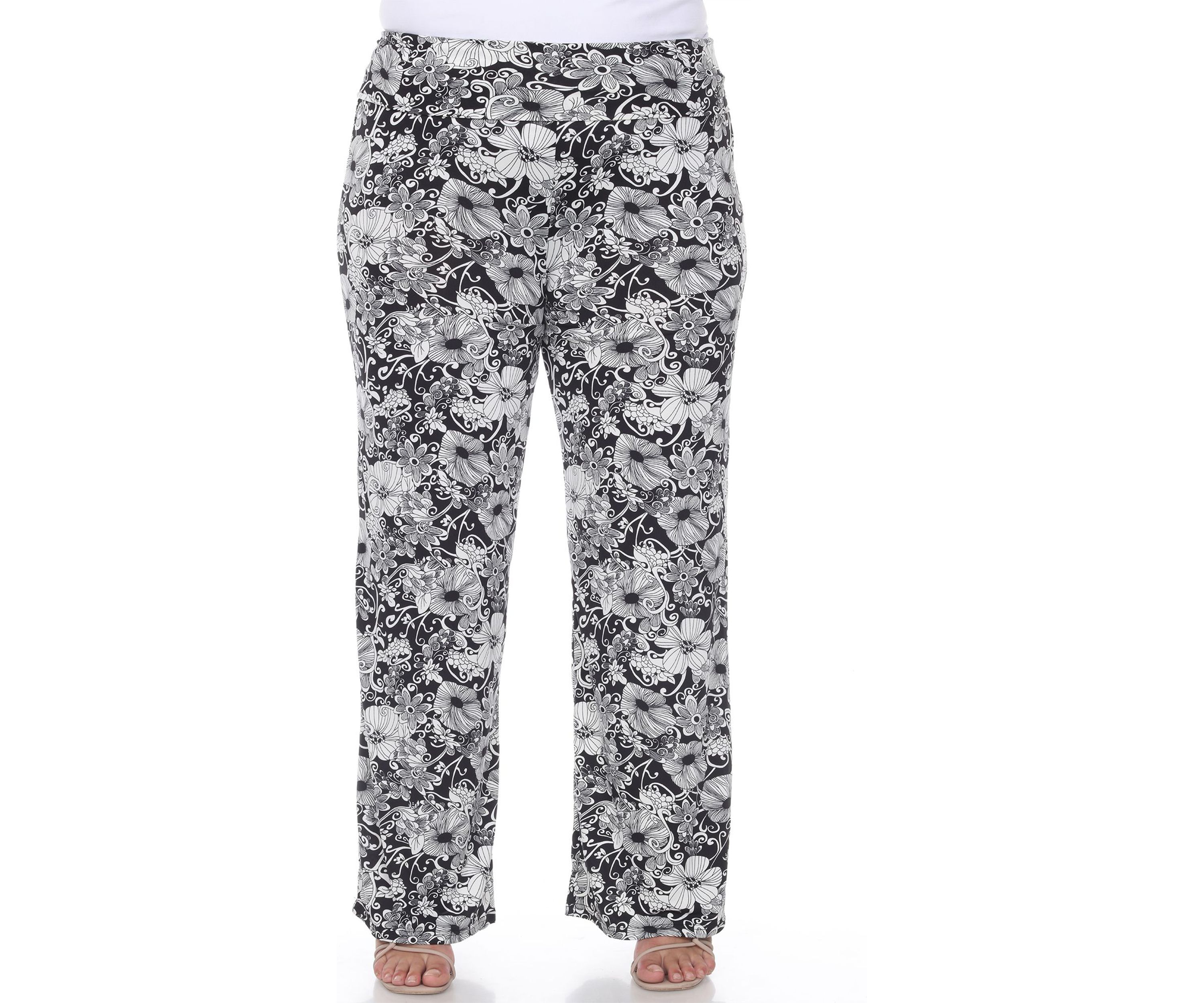 Plus Size Floral Paisley Palazzo Pants