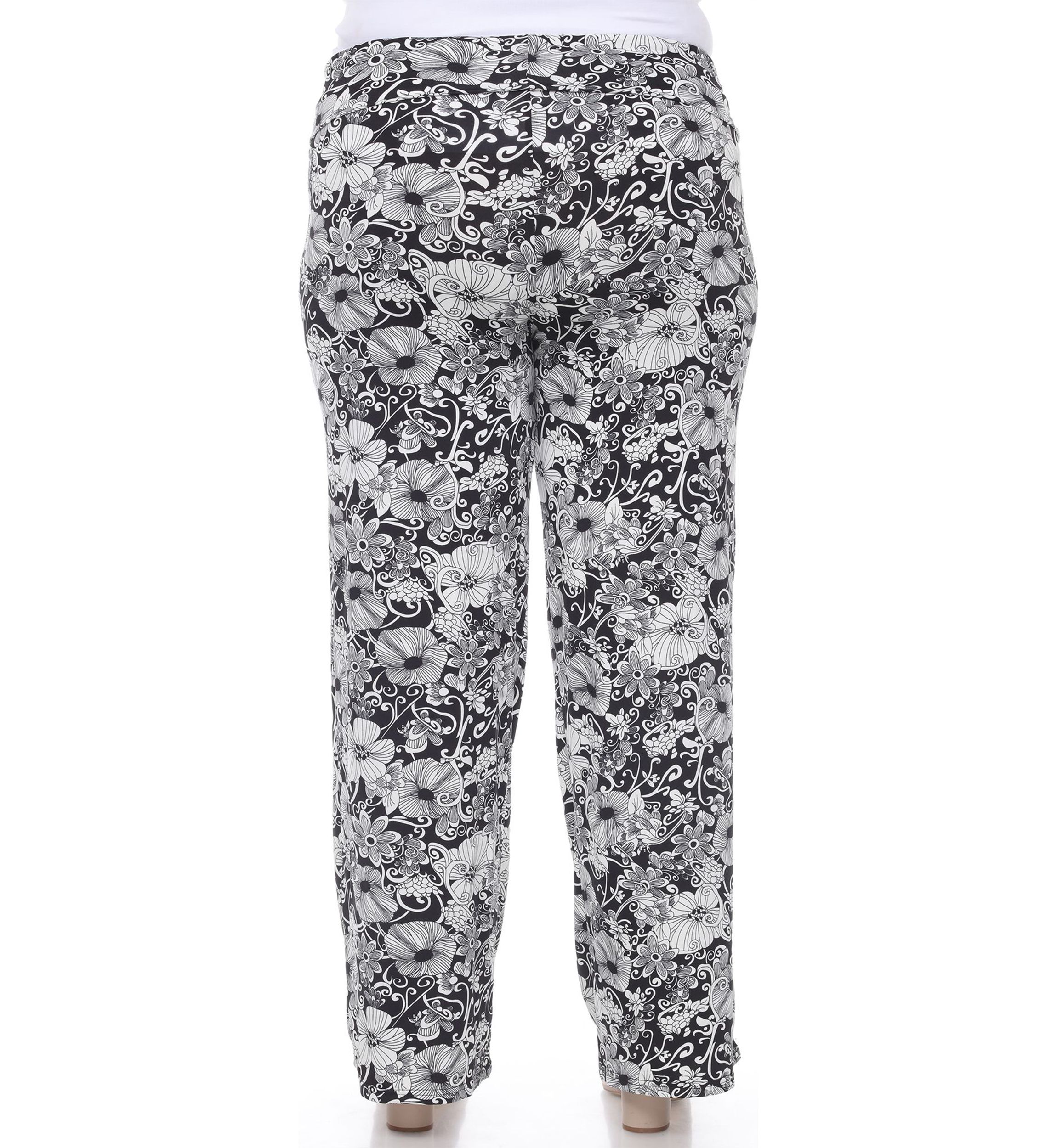 Plus Size Floral Paisley Palazzo Pants